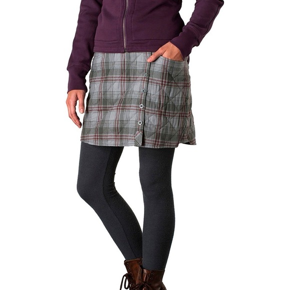 Toad&Co Quilted Birddog Mini Skirt Zuni‎ Turquoise Sz 4 Buttons Short Casual - Picture 9 of 9